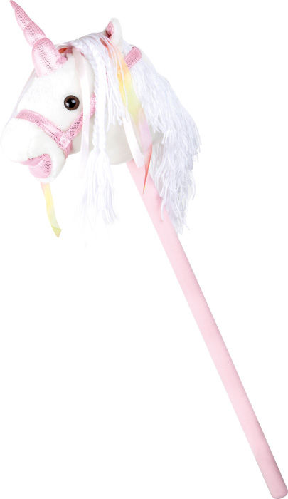 Άλογο κοντάρι "White Unicorn"Hobbyhorse με ήχο κωδ: L10279 worldfamilytime.com