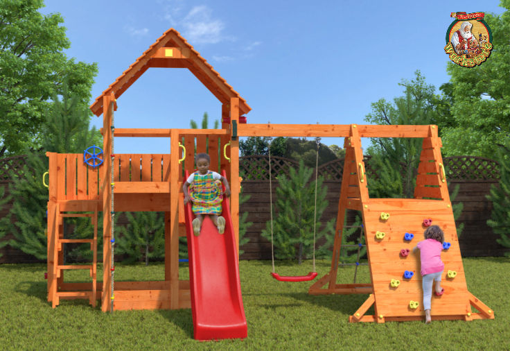 Παιδική Χαρά Ξύλινος Πύργος "Big Leader Spider Red" Κωδ. FS04328 www.worldafamilytime.com