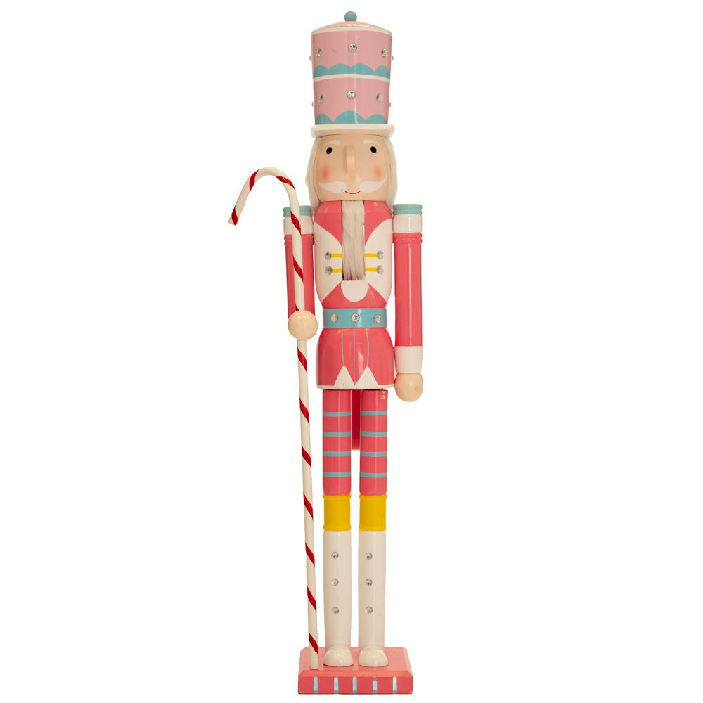 Καρυοθραύστης πολύχρωμος ξύλινος εισόδου με σκήπτρο ύψους 150εκ. κωδ. H86870 www.worldfamilytime.com