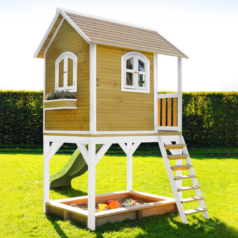 Μικρογραφία: Δεντρόσπιτο Sarah Βεράντα & 6χρωμ.Τσουλήθρα & Αμμοδόχο Ύ291εκ. κωδ. PA030.038.11