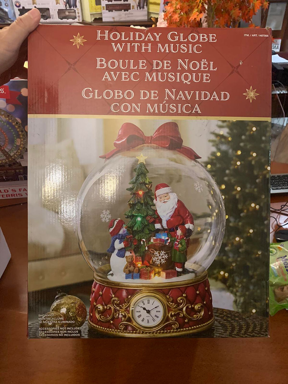 Big Deluxe Ρολόι "United Kingdom" Αγ. Βασίλης  40εκ Φώς & Μουσκή Κωδ.CK14870  www.worldfamilytime.com