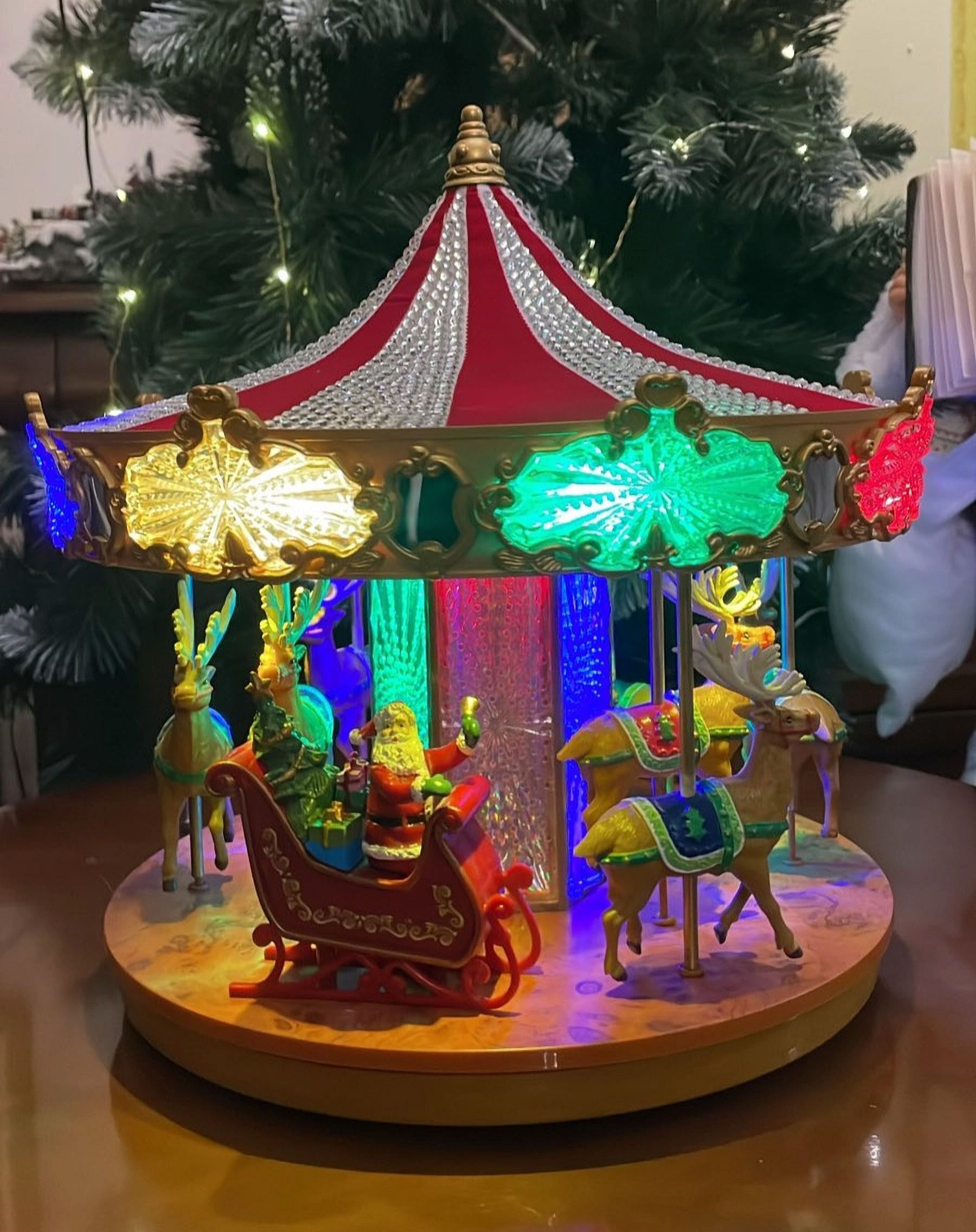 Mr.Christmas Holiday Crystal Carousel 32εκ.& Ελαφάκια Αγ.Βασίλη κωδ. 19512