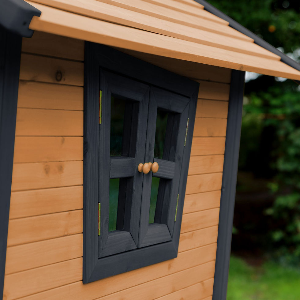 Μικρογραφία: Δενδρόσπιτο Robin Καφέ/ανθρακί - Λευκή τσουλήθρα Κωδ. A030.045.95 worldfamilytime