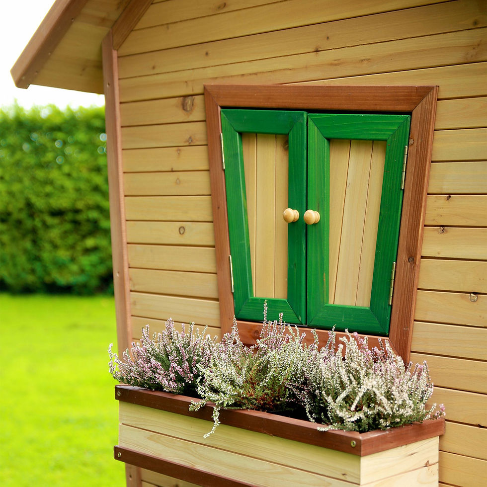 Μικρογραφία: Σπιτάκι Robin Playhouse Καφέ/Πράσινο Μπαλκονάκι,Τσουλήθρα κόκκινη Κωδ. A03004500  https://www.worldfamilytime.com/