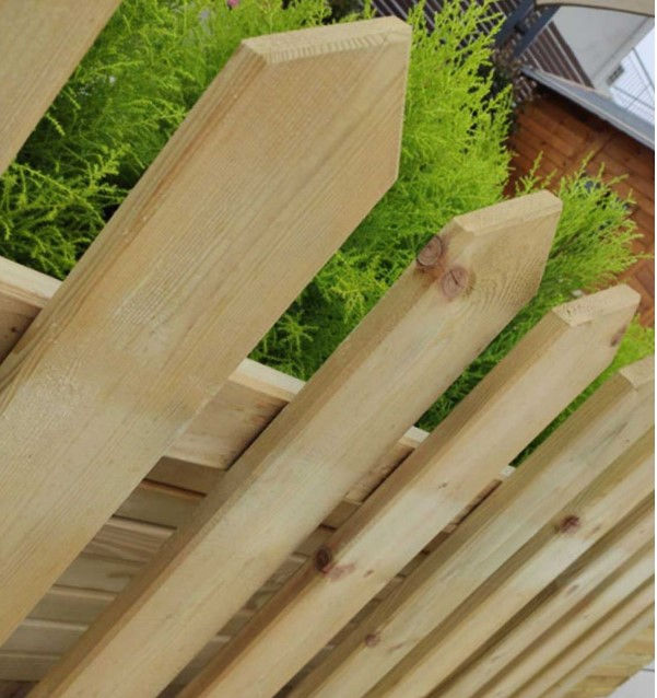 Μικρογραφία: Ξύλινη Περίφραξη κήπου "Πυραμίδα" 100/75εκ. Κωδ: SH60216  www.worldfamilytime.com