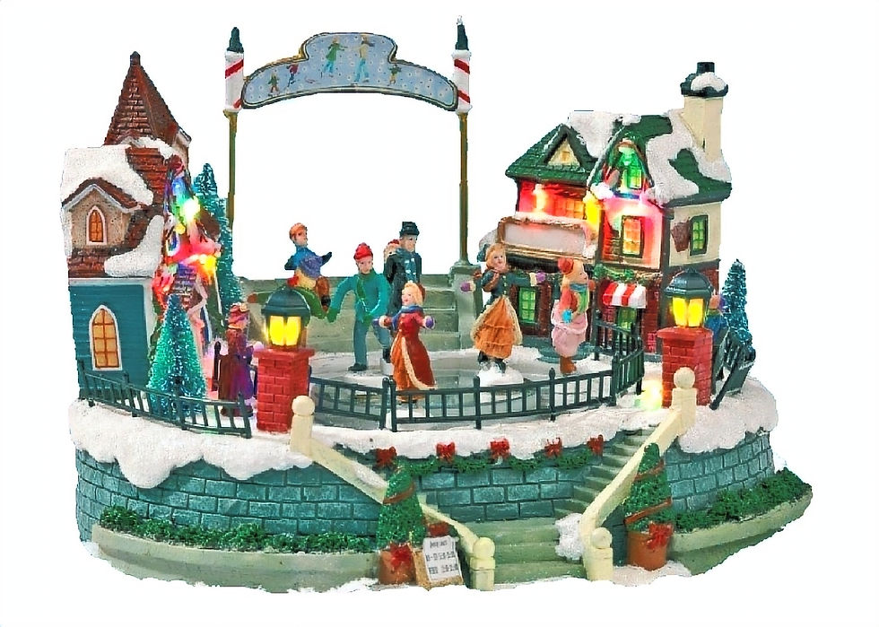 Χριστουγεννιάτικο Χωριό Παγοδρόμιο ρεύμα φως,κίνηση,μουσική Υ18εκ κωδ. TSG933459 worldfamilytime.com