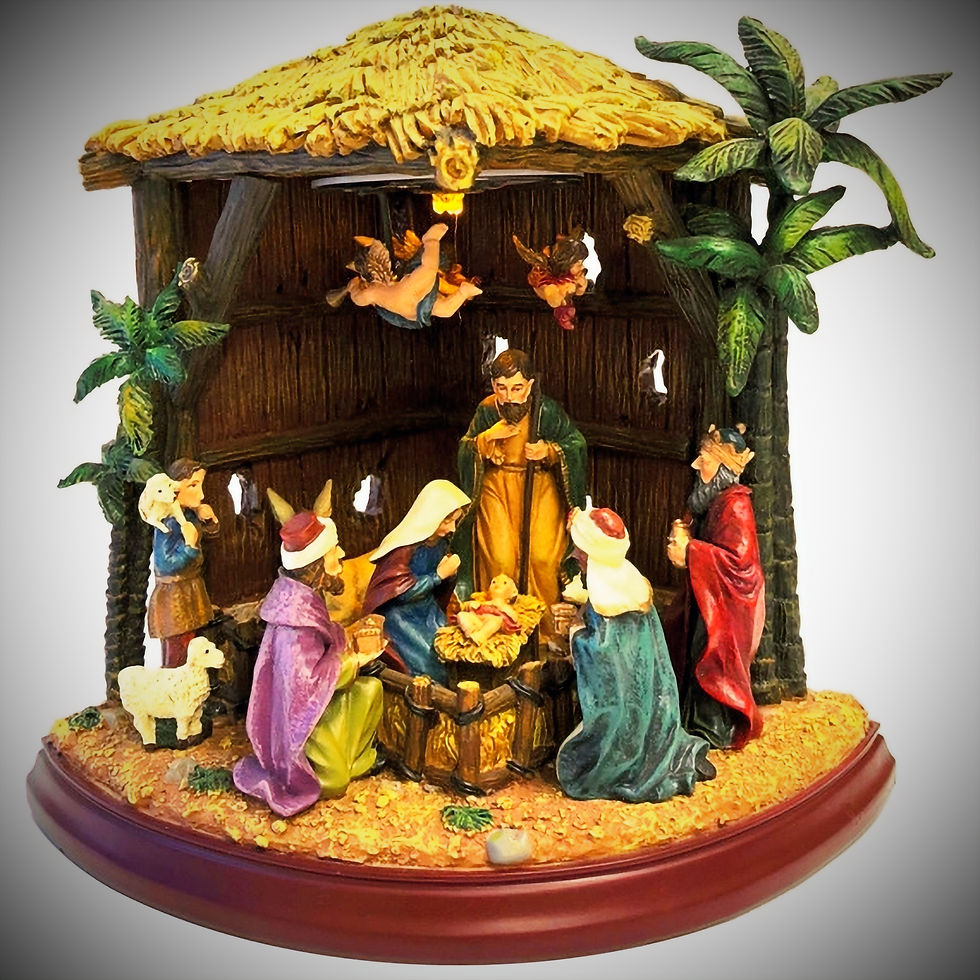 Χειροποίητη Φάτνη με κίνηση,μουσική & φως Υ25εκ κωδ. BR17885  worldfamilytime.com