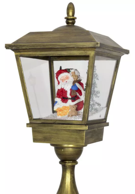 Μικρογραφία:  Χριστουγεννιάτικο  φανάρι  με χιόνι και μουσική  φως