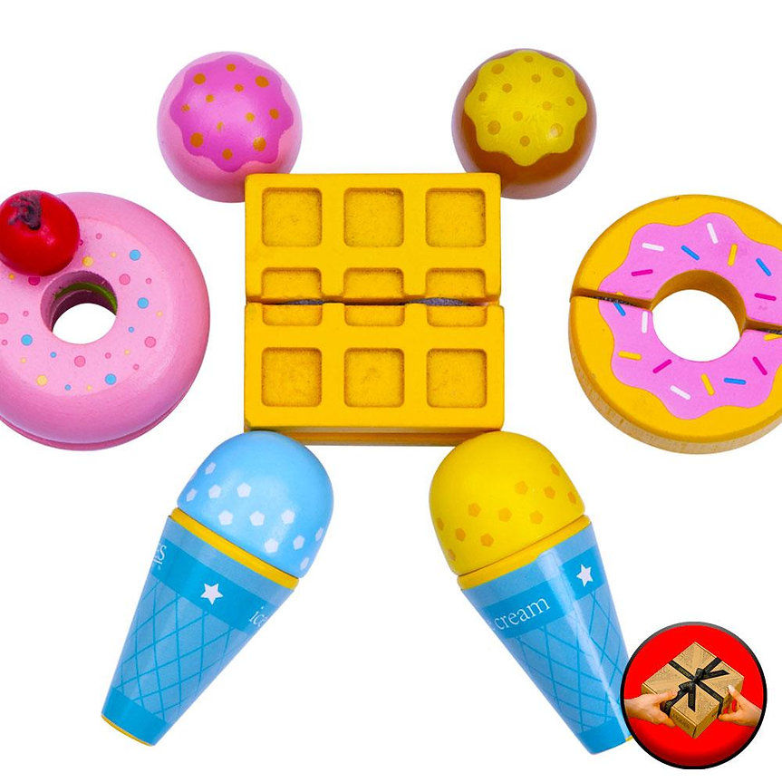 Μικρογραφία: Set Deluxe 3 Κουτιά Δώρου Τρόφιμα,Τούρτα,Παγωτά Κοπή Jaques οf LondonΚωδ. 931213  www.worldfamilytime.com