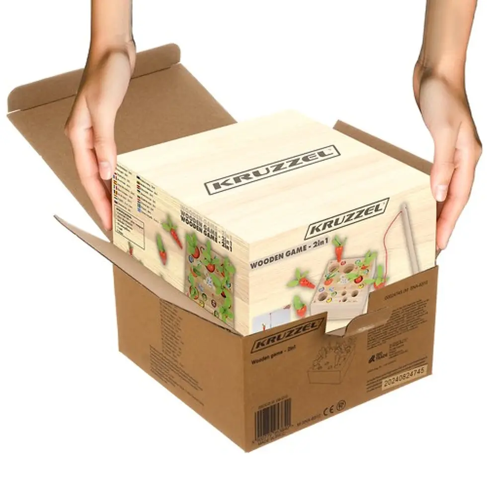 Μικρογραφία: Ξύλινο Εκπαιδευτικό παιχνίδι Μοντεσσόρι 2  σε κήπο & καρότα για νήπια Κωδ. 24745 www.worldfamilytime.com