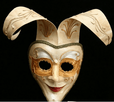 Βενετσιάνικη Χειροποίητη Μάσκα ο "Γελωτοποιός" κρεμαστή  Κωδ. 125051 worldfamilytime.com