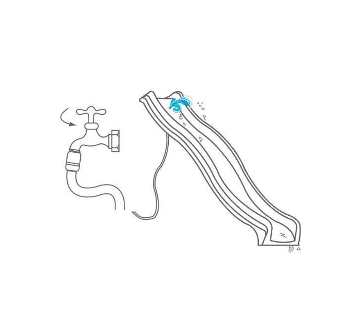 Μικρογραφία: Παιδικες χαρες Blue Rabbit Παιδική χαρά Kiosk με νεροτσουλήθρα ύψους 120 εκ. www.worldfamilytime.com