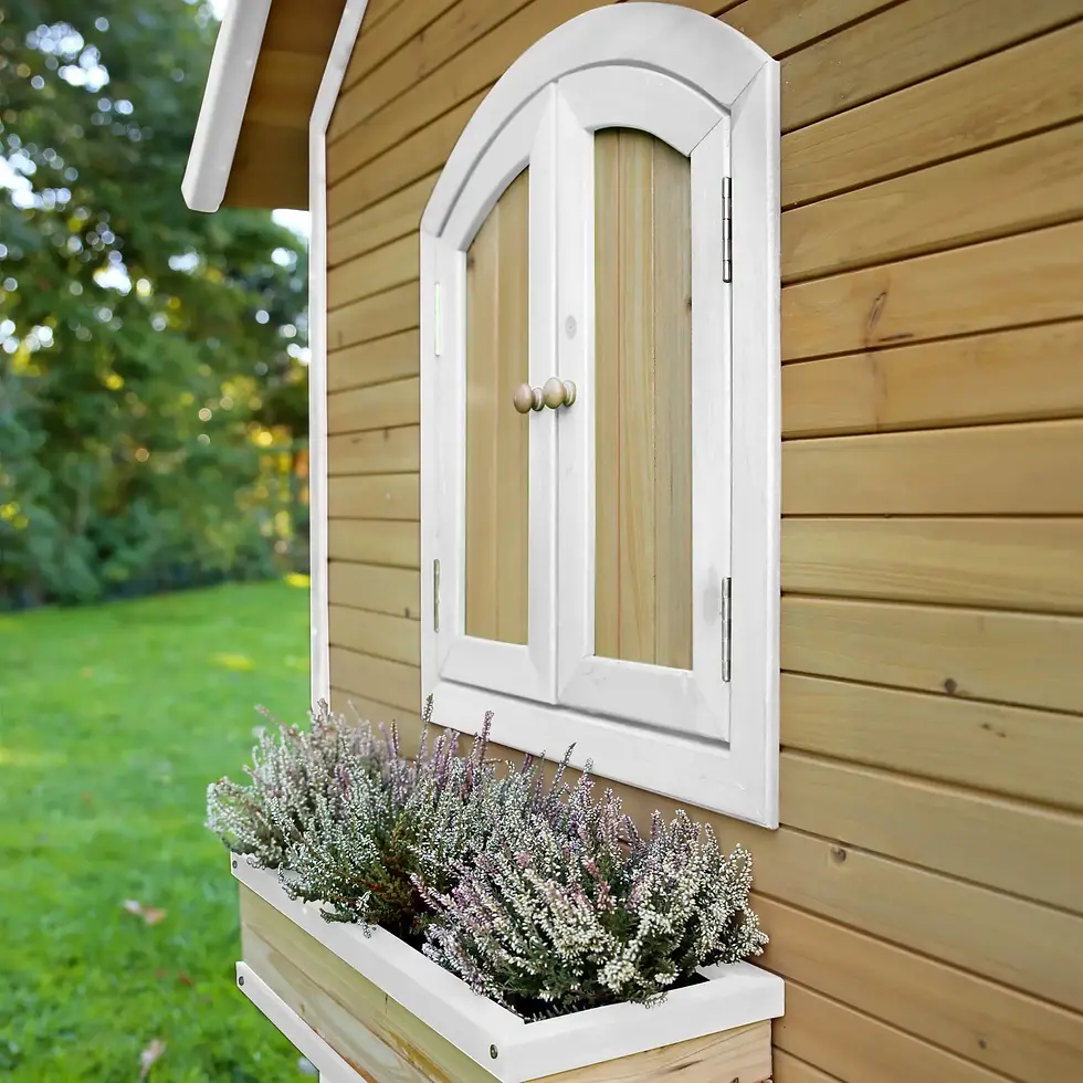 Μικρογραφία: Πανέμορφο Μεσαίο Ξύλινο Σπιτάκι "Alex" με μπαλκονάκι Υ178εκ. Κωδ.PR3003501   worldfamilytime.com