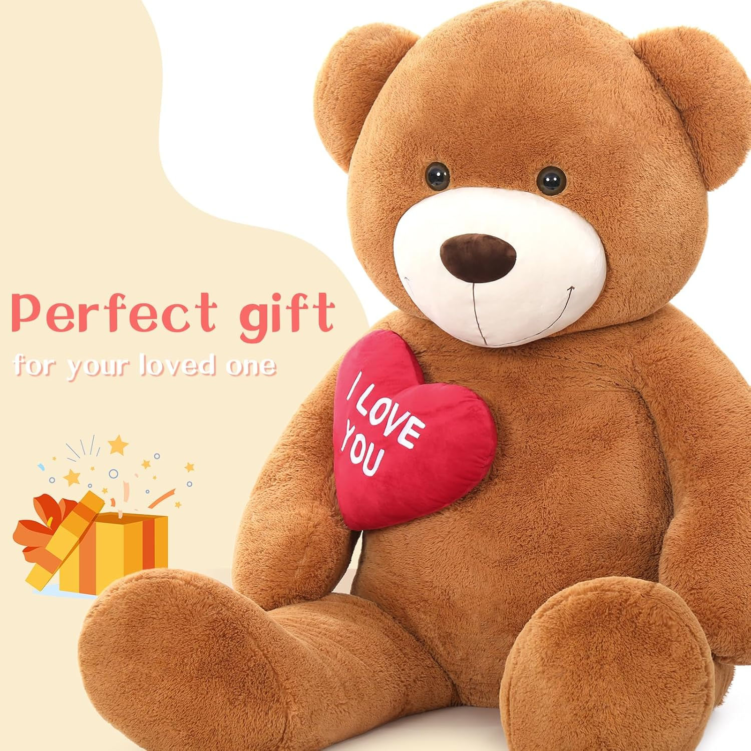 Μεγάλο XL μοναδικό Deluxe Πανέμορφο καφέ Αρκουδάκι 130εκ. Κωδ. FA819619  worldfamilytime.com