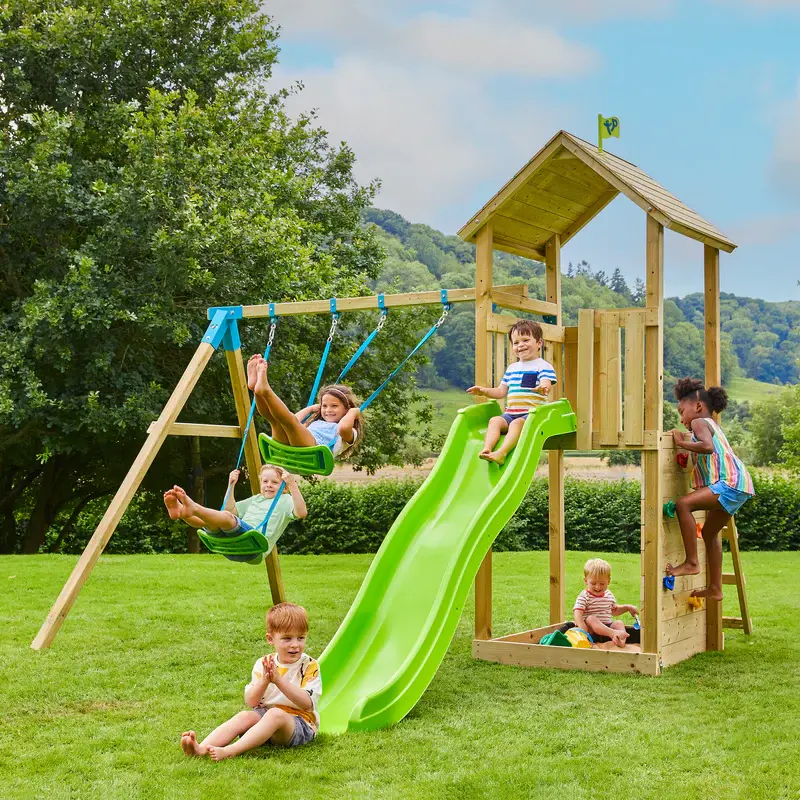 Πλήρης Παιδική χαρά "Skywood" 5 σε 1 με κούνιες ,τσουλήθρα, αμμοδόχο κωδ. T791S3 www.worldfamilytime.com