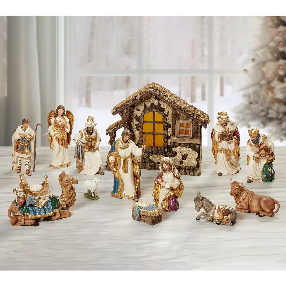 Χειροποίητο Πολυτελές Σετ Γέννησης14τεμ."United Kingdom"Υ40εκ. κωδ. C1851500 ,worldfamilytime.com