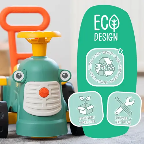 Μικρογραφία: Παιδικό Βρεφικό Maurice Vintage Red Tractor  με κόρνα κωδ. F900  worldfamilytime.com