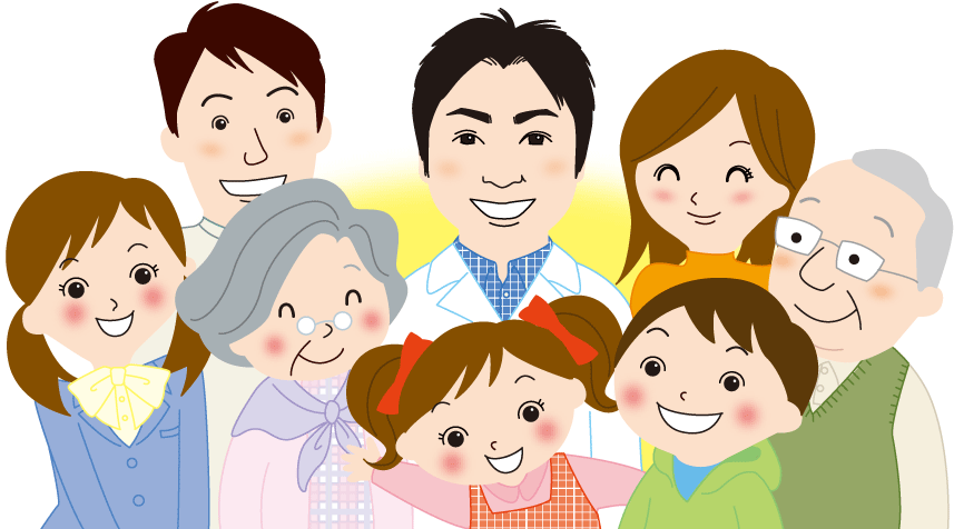 あい歯科クリニック院長と患者のイラスト