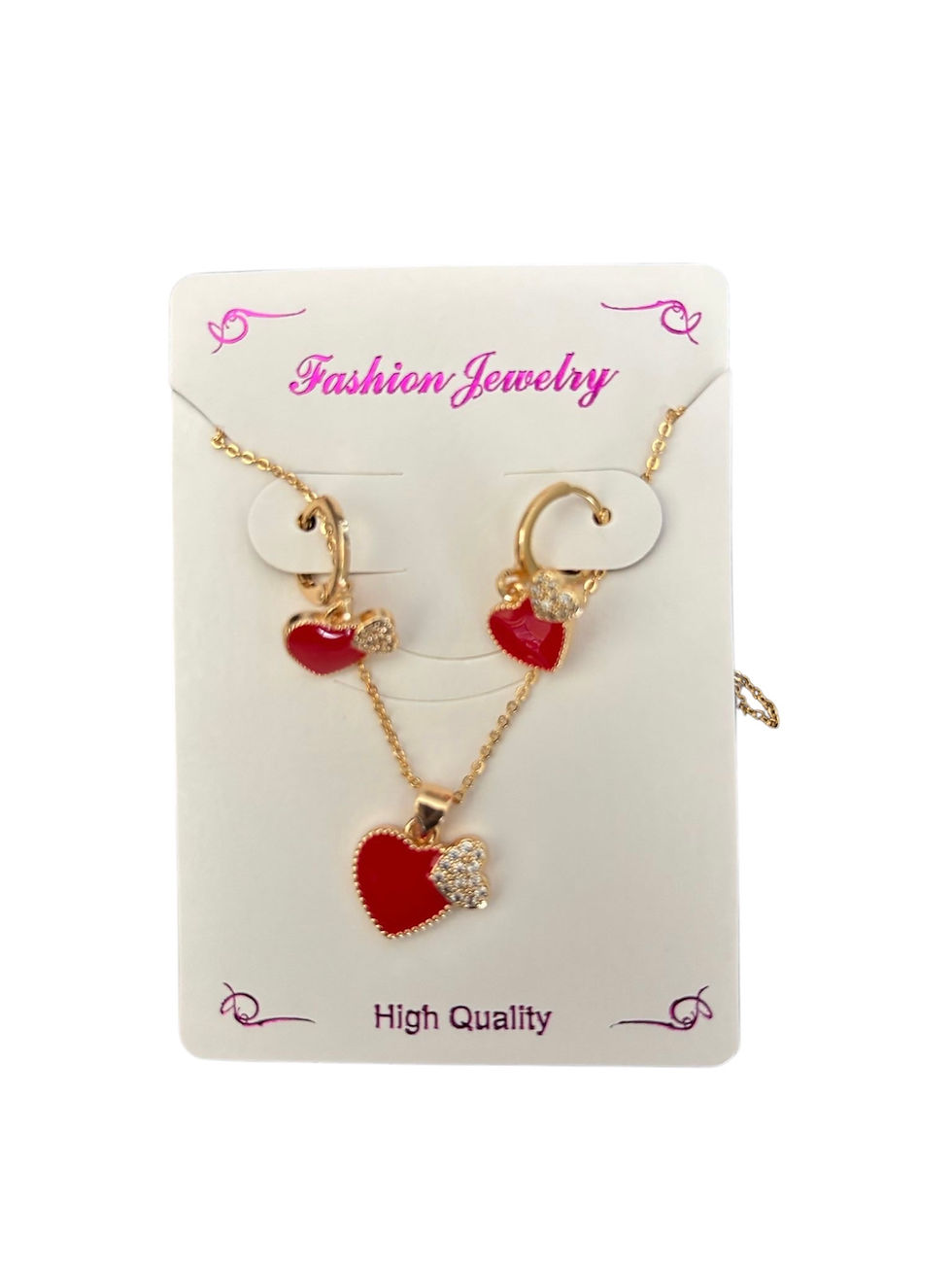 Double Heart Charm Set