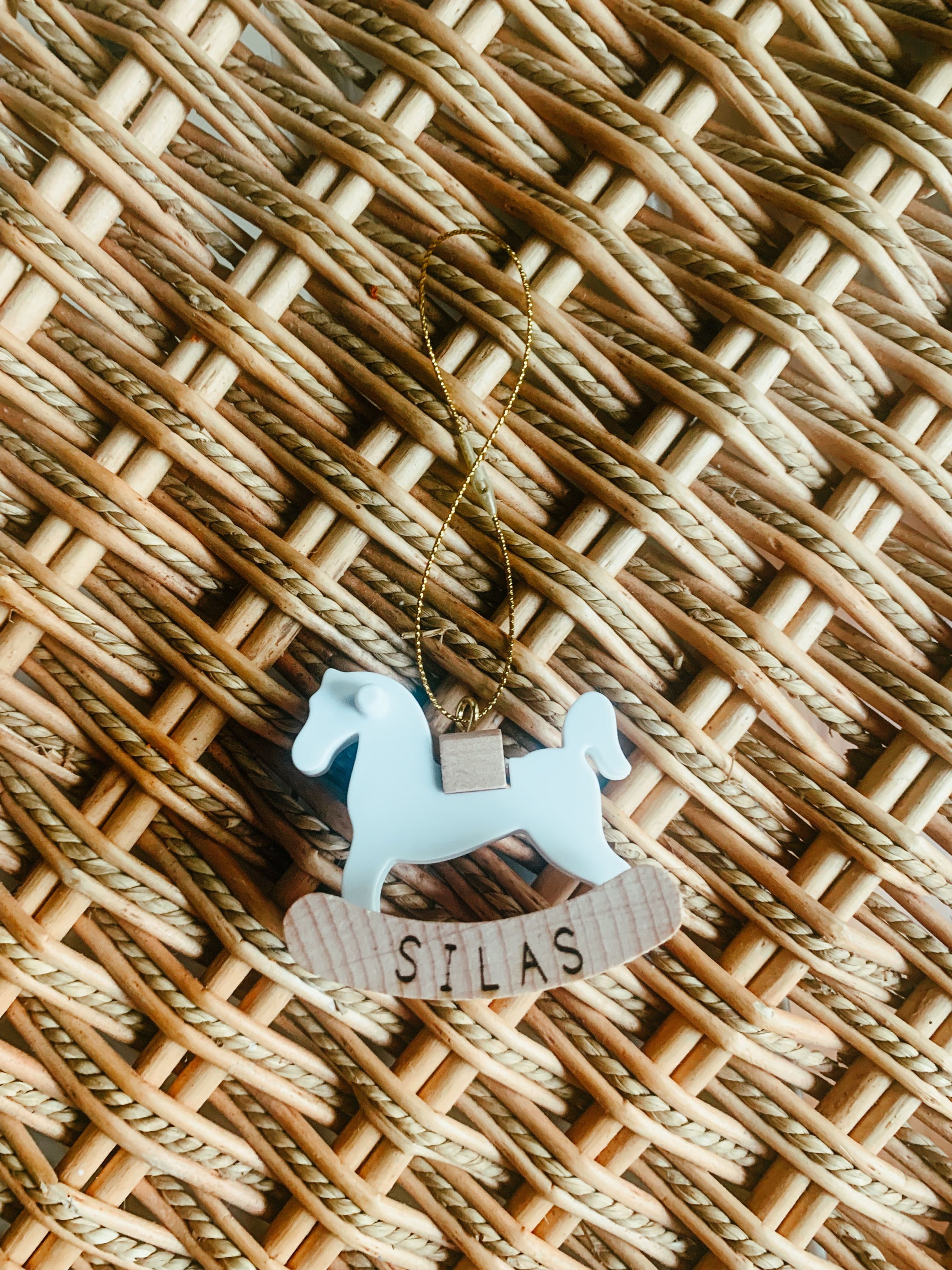 Engraved Rocking Horse Ornament