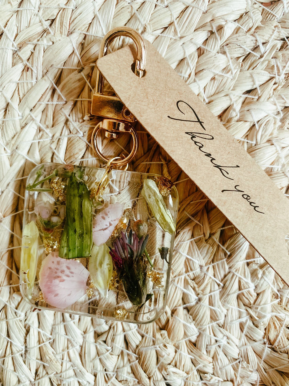 Floral Keepsake Keychain