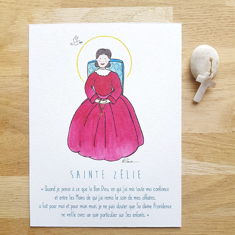 Carte Sainte Zélie - Flavie la ringlette