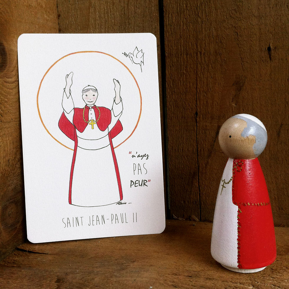 Carte Saint Jean-Paul II - Flavie la ringlette