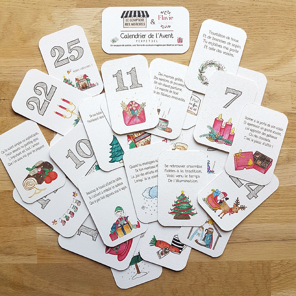 Calendrier perpétuel de l'Avent - Flavie la ringlette