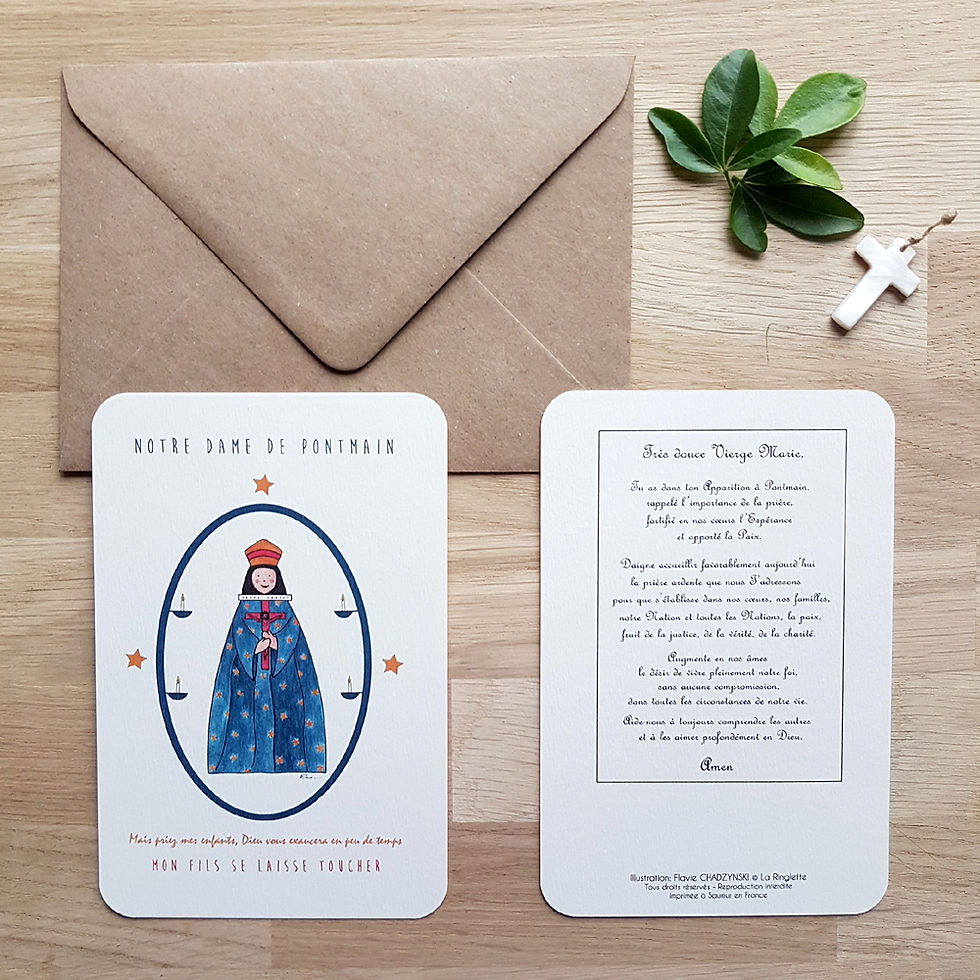 Carte Notre Dame de Pontmain - Flavie la ringlette