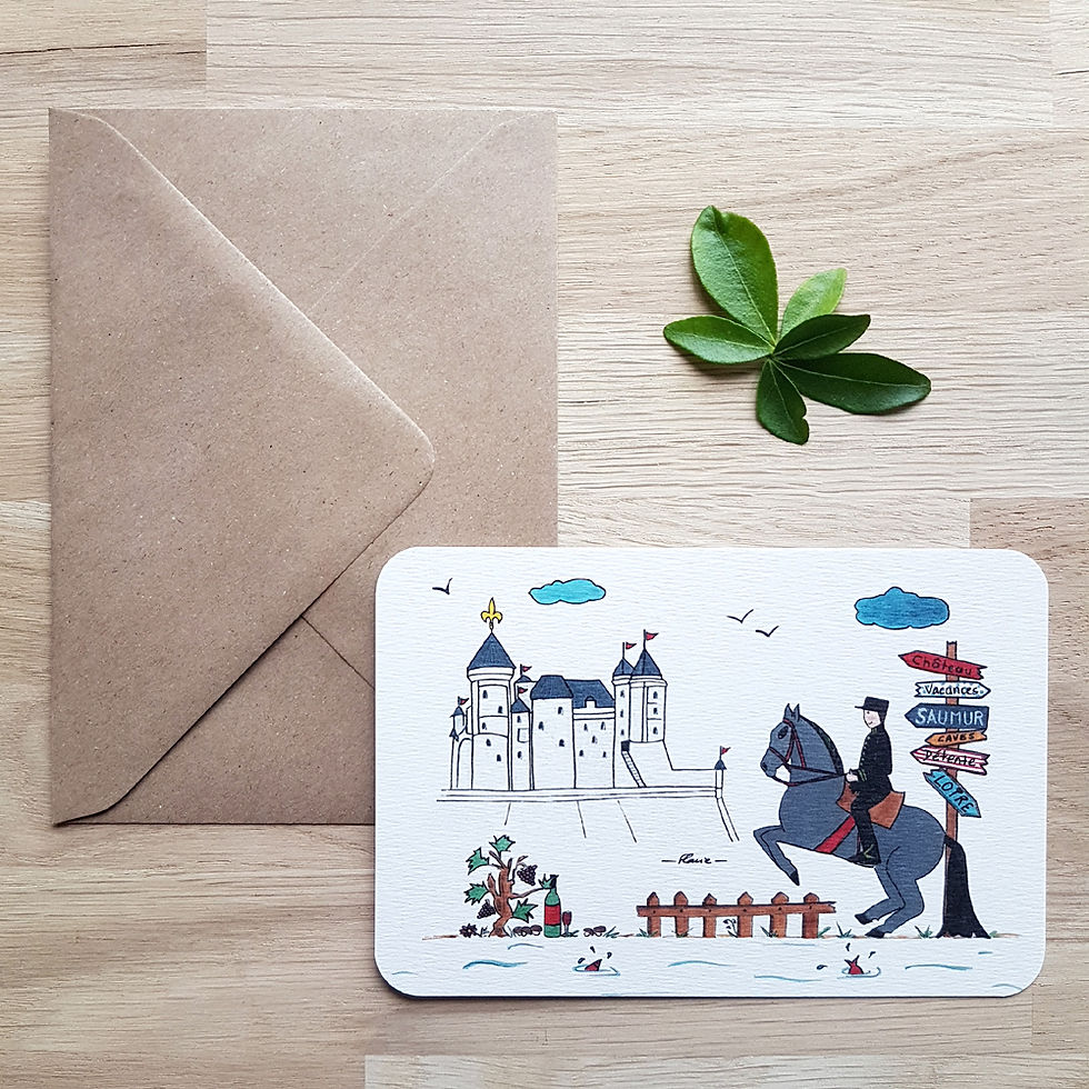 Carte Saumur cheval - Flavie la ringlette