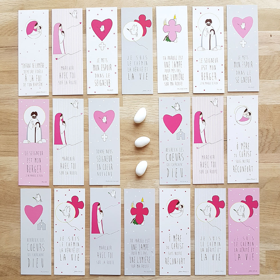 20 signets roses Profession de Foi - Flavie la ringlette