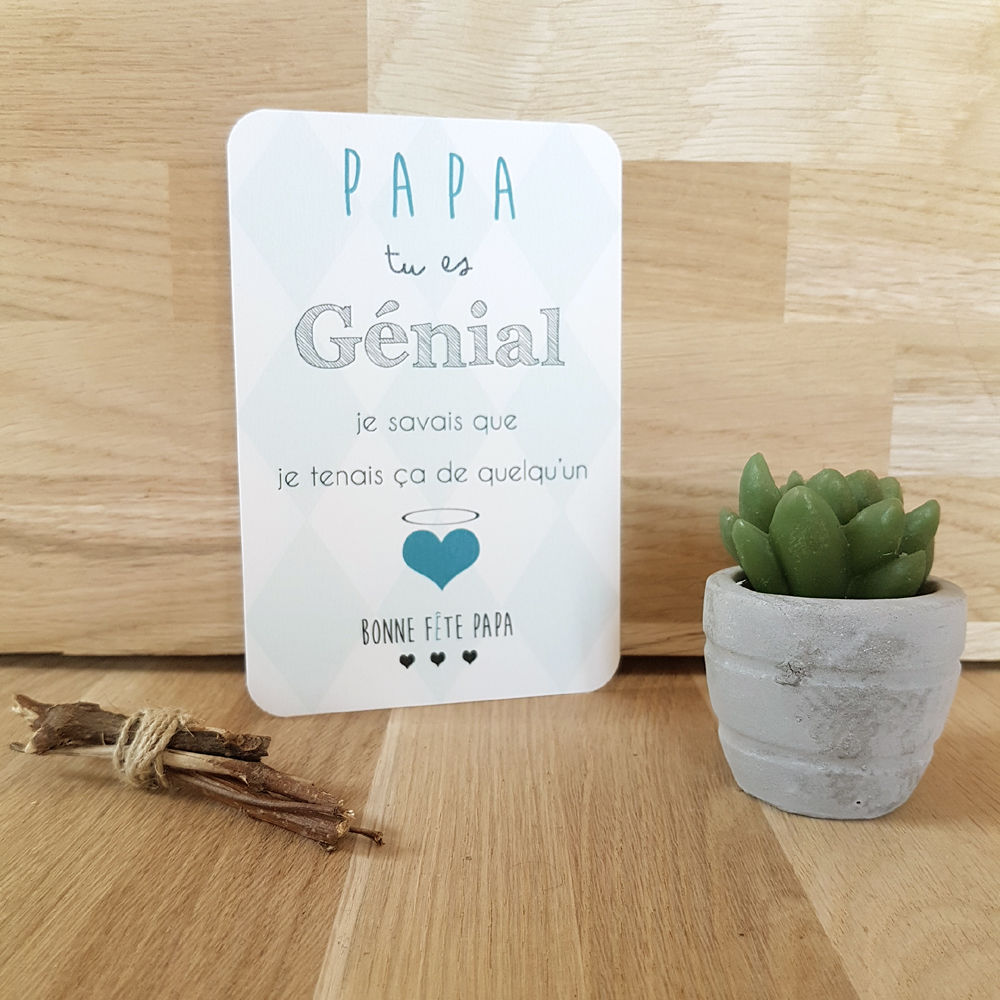 Carte Bonne fête papa (Génial) - Flavie la ringlette