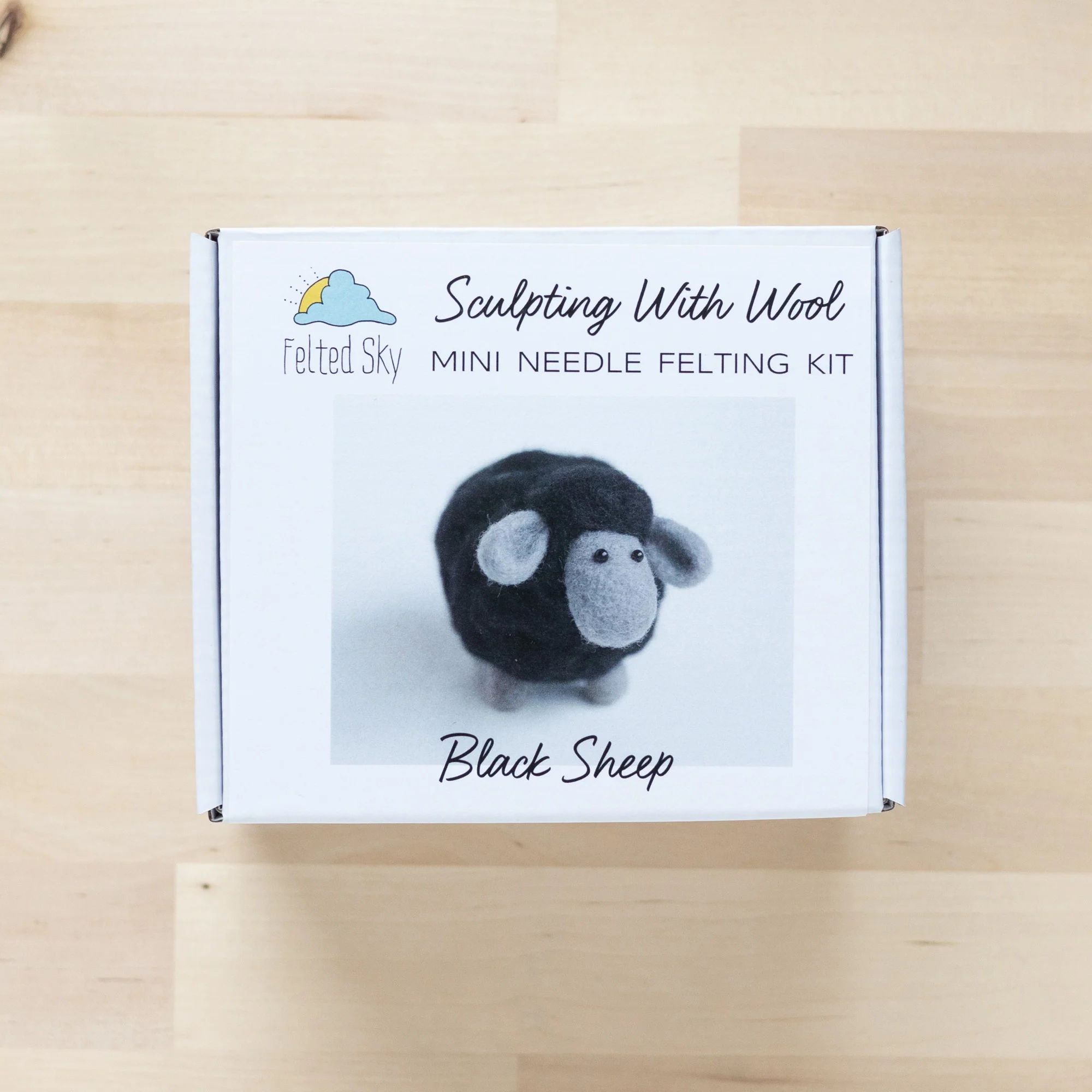 Felted Sky Black Sheep Needle Felting Kit