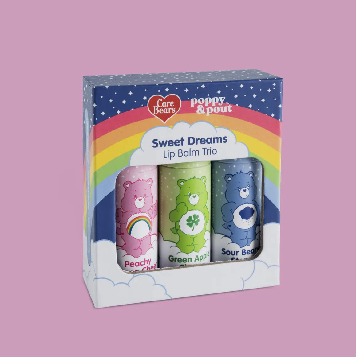Poppy & Pout Care Bears set of three