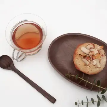 Thumbnail: JBrody & Co. small walnut wood pebble tray