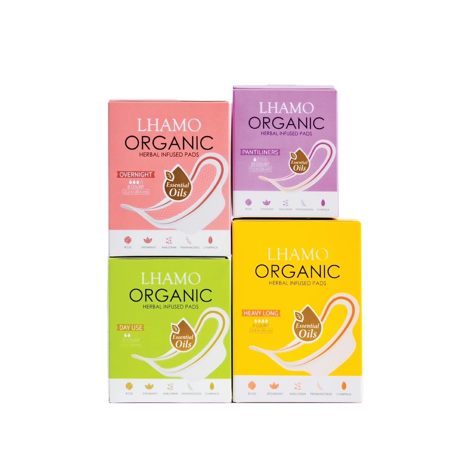 Lhamo Organic Starter Pack of all 4 sizes