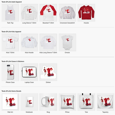 11 TeePublic Taste of Life gifts by Elen