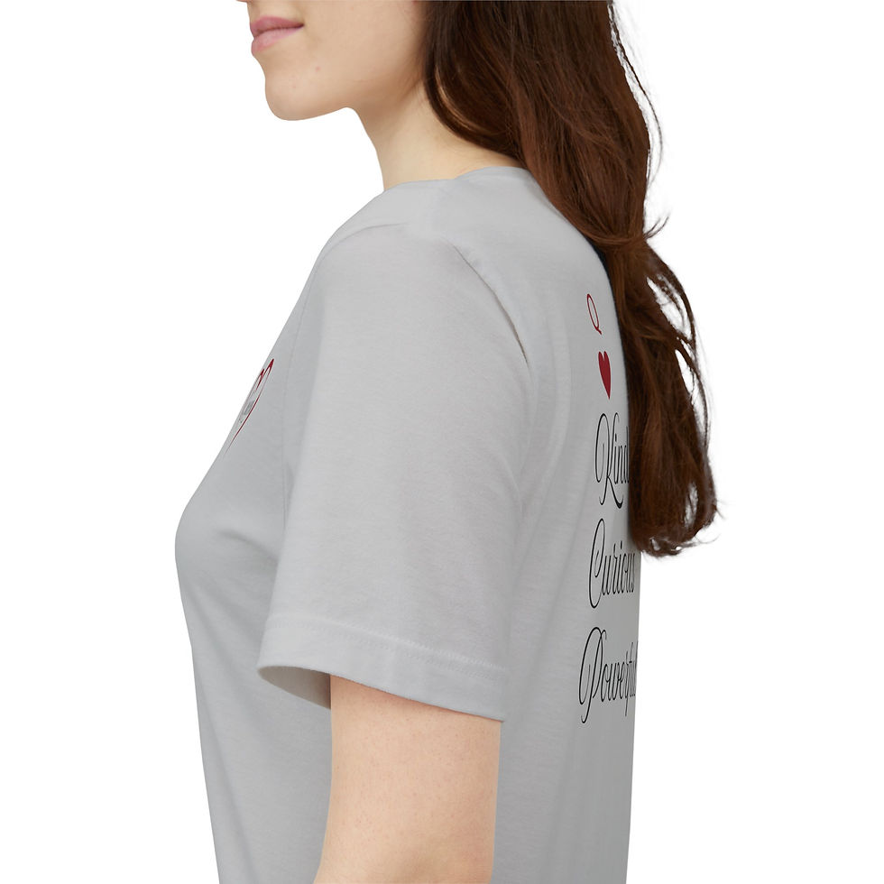 Thumbnail: Queen of Hearts T‑Shirt – Kind Curious Powerful 