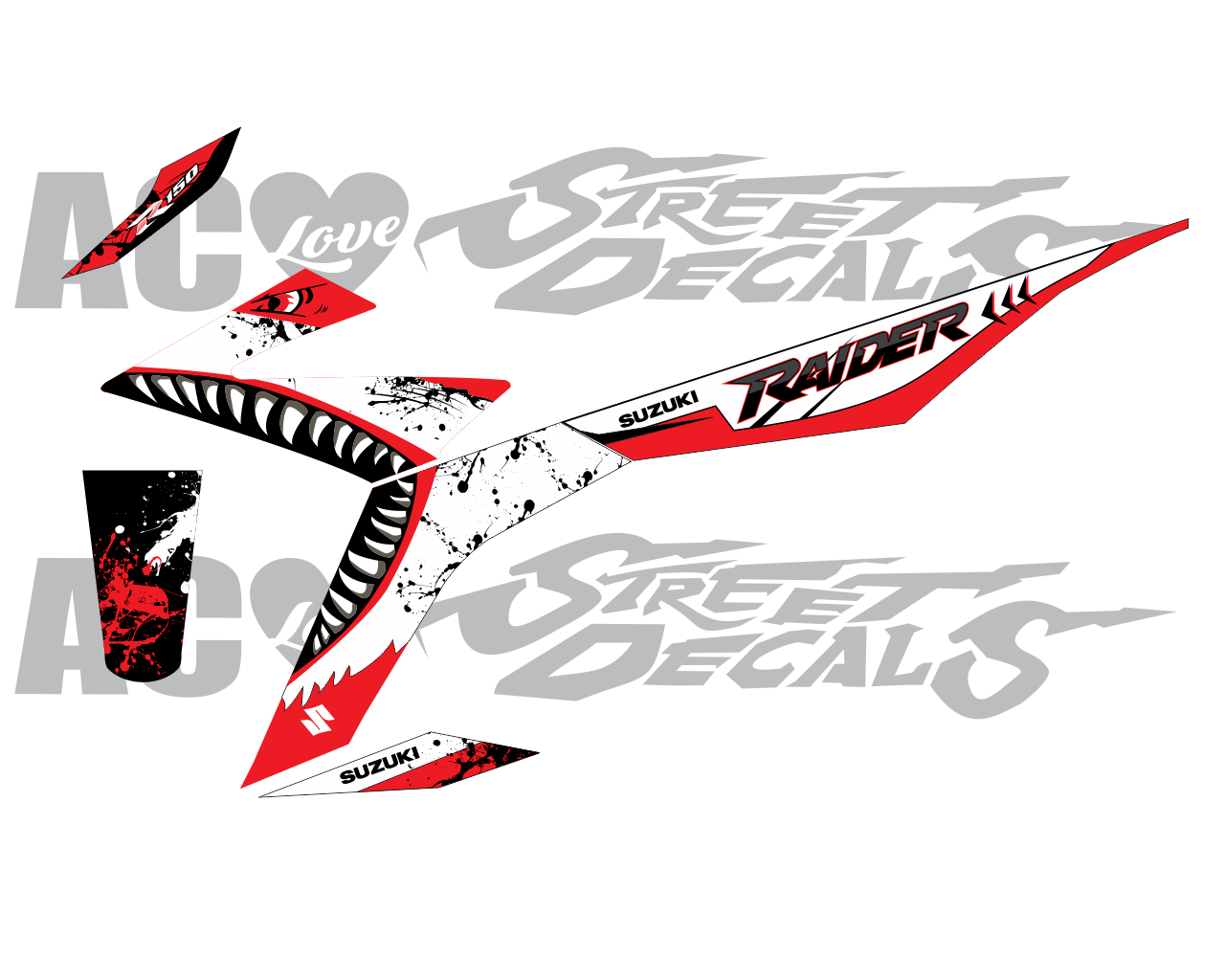 Shark Bigmouth Decals R150 FI