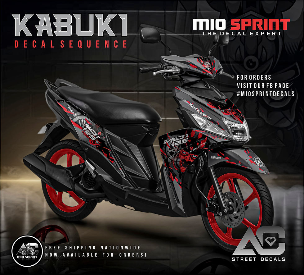 Mio I 125 DecalsRaider Invasion Decals ACLove Street DecalsRaider