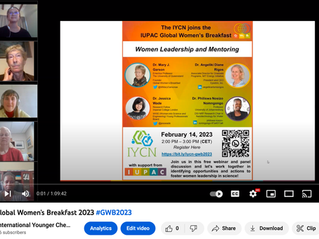 IUPAC #GWB2023 Recording now in our Youtube channel