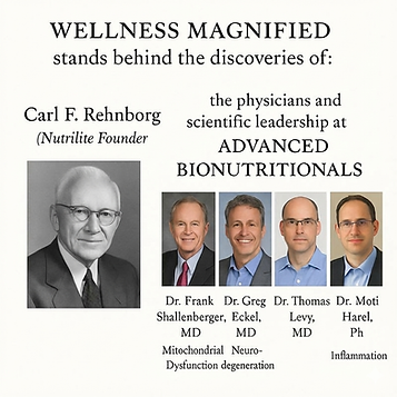 Medical and scientific professionals associated with wellness education and biological research