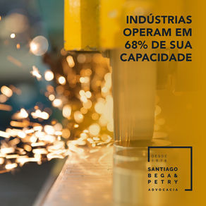 Indústrias operam em 68% de sua capacidade