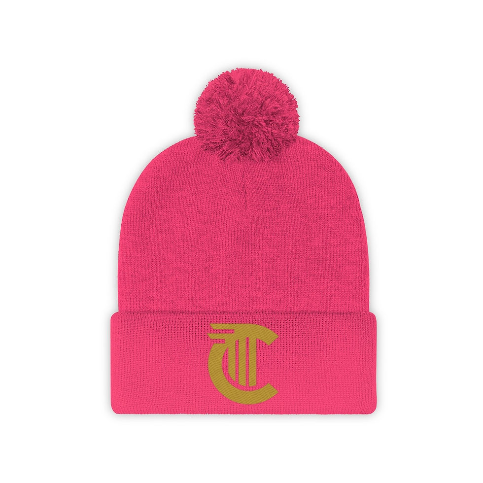 Thumbnail: CAVELLE Standard Pom Pom Beanie/Toque (C-logo only) - 8 colors