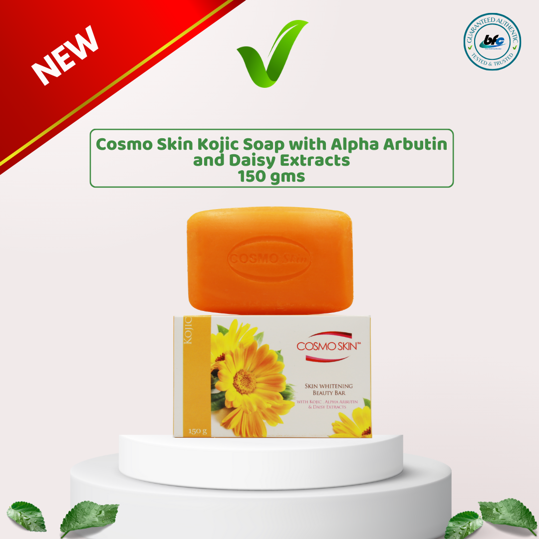 Cosmo Skin Kojic Soap with Alpha Arbutin and Daisy Extracts for Skin Whitening