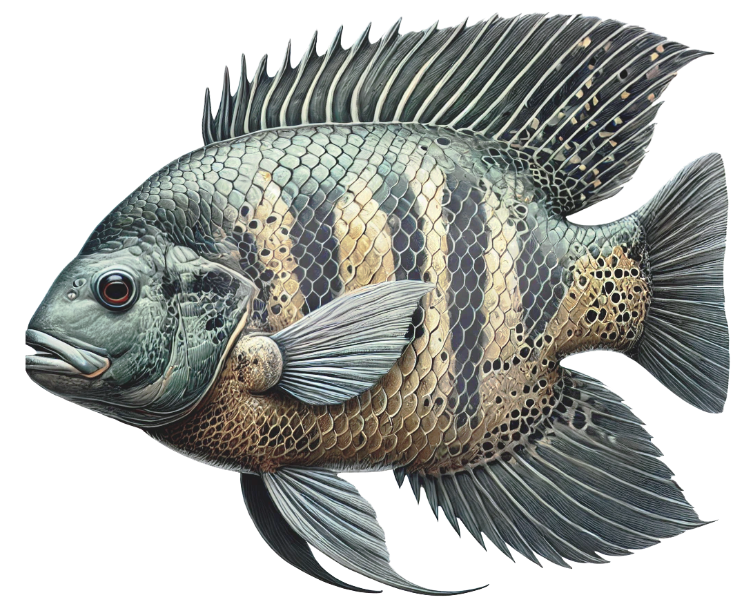 Illustration of Mozambique Tilapia