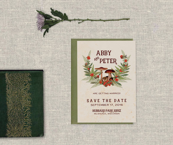 unique wedding invitations, custom wedding invitations, non-traditional wedding invitations, art-driven wedding invitations, one-of-a-kind wedding invitations, destination wedding invitations, vintage wedding invitations, moody wedding invitations, storybook wedding invitations, floral wedding invitations, enchanted forest wedding invitations, fern wedding invitations, toadstool wedding invitations, mushroom wedding invitations