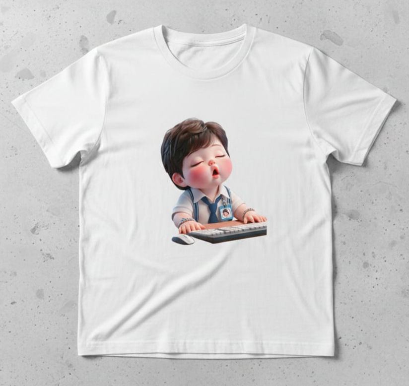 Küçük resim: 8-Safedock baskılı t-shirt