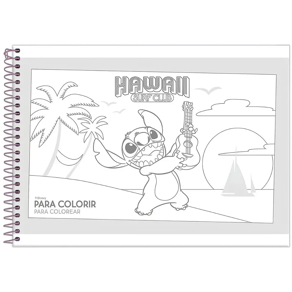 Miniatura: Caderno de Desenho Capa Dura Stitch c/ Desenho para colorir
