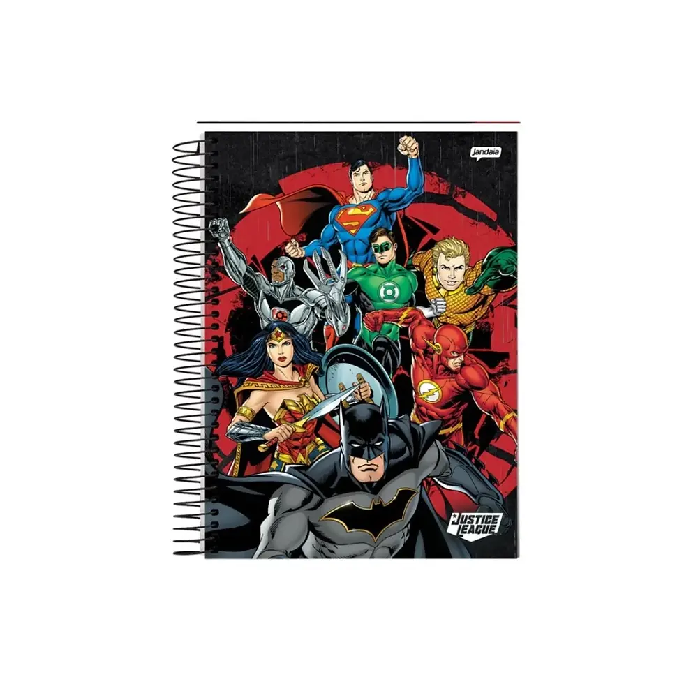 Miniatura: CADERNO ESP CAPA DURA 160 FLS 10X1 JUSTICE LEAGUE